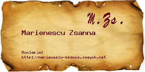 Marienescu Zsanna névjegykártya